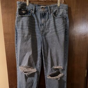 $148 Madewell Perfect Vintage Straight distressed jeans 31T